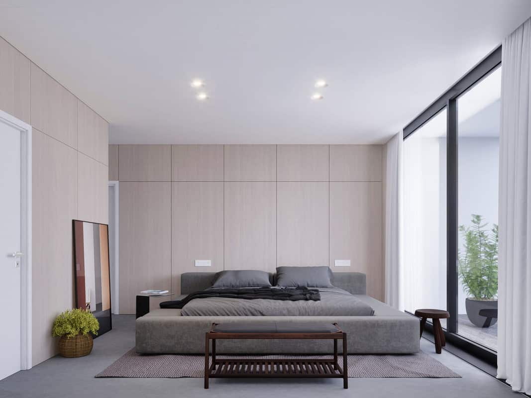Arquitetura de sala de estar, Projeto de arquitetura de quarto, Design de interiores de quarto