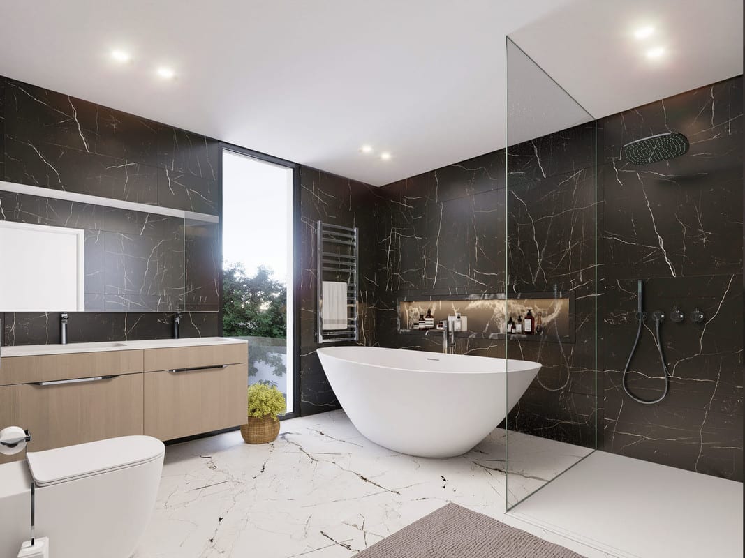 design de banheiro, design moderno de banheiro, arquitetura de banheiro, design de interiores de banheiro